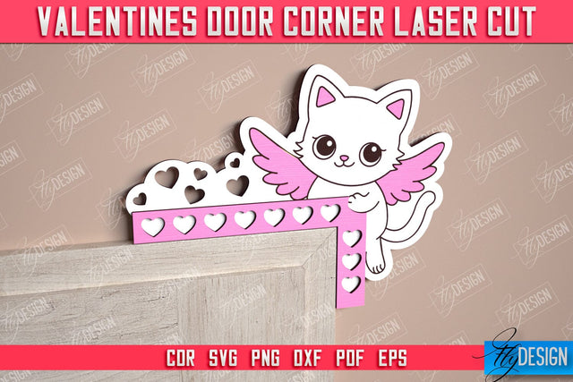 Valentine’s Door Corners | Wall Décor | Valentine’s Signs | Porch Décor | Romantic | CNC File SVG Fly Design 