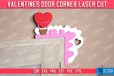 Valentine’s Door Corners | Wall Décor | Valentine’s Signs | Porch Décor | Romantic | CNC File SVG Fly Design 