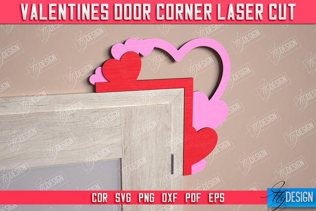 Valentine’s Door Corners | Wall Décor | Valentine’s Signs | Porch Décor | Romantic | CNC File SVG Fly Design 