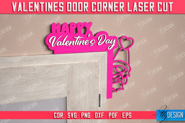 Valentine’s Door Corners | Wall Décor | Valentine’s Signs | Porch Décor | Romantic | CNC File SVG Fly Design 