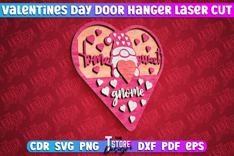 Valentine’s Door Hanger Bundle | Wall Décor | Valentine’s Signs | Porch Décor | Romantic | CNC Files SVG The T Store Design 