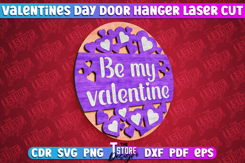 Valentine’s Door Hanger Bundle | Wall Décor | Valentine’s Signs | Porch Décor | Romantic | CNC Files SVG The T Store Design 