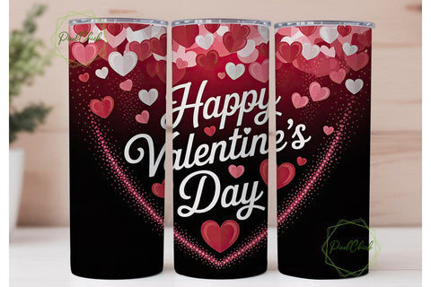 Valentine's Glitter 20oz Tumbler Wrap Sublimation PixelChick 