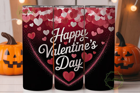 Valentine's Glitter 20oz Tumbler Wrap Sublimation PixelChick 