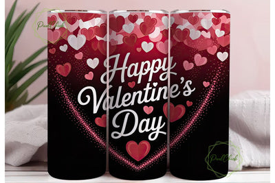 Valentine's Glitter 20oz Tumbler Wrap Sublimation PixelChick 