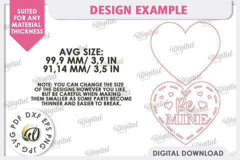 Valentine's Heart Card Laser Cut Design. Greeting Card SVG SVG Evgenyia Guschina 