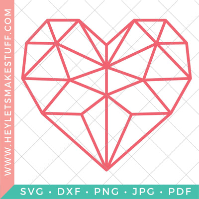 Valentine's Heart - Geometric SVG Hey Let's Make Stuff 