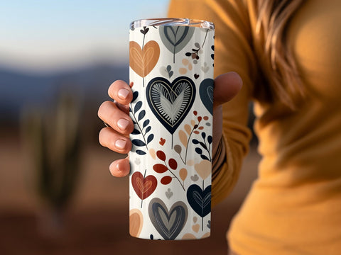 Valentine's Heart Pattern Tumbler png Sublimation Luvleigh Digitals 