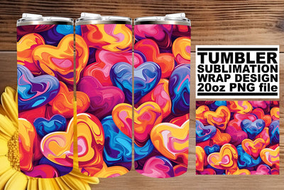 Valentine's Heart Tumbler - 20oz Expression Sublimation afrosvg 