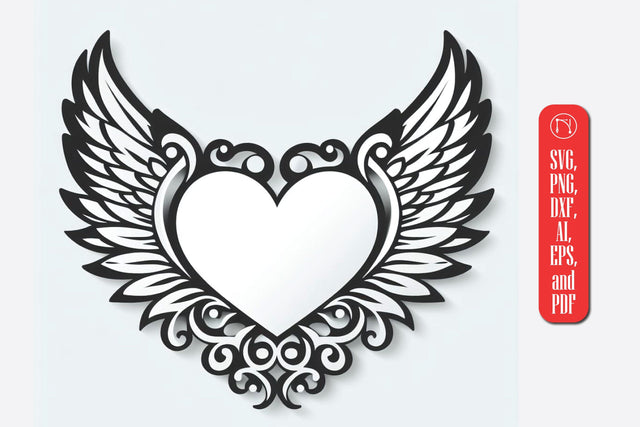 Valentine's Heart with Angel SVG design SVG MD JOYNAL ABDIN 