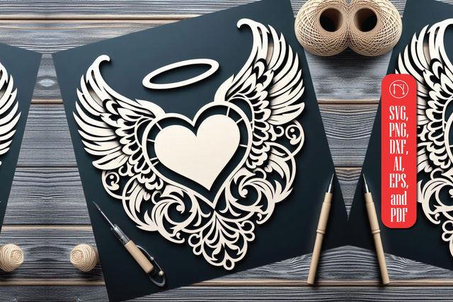 Valentine's Heart with Angel SVG design SVG MD JOYNAL ABDIN 