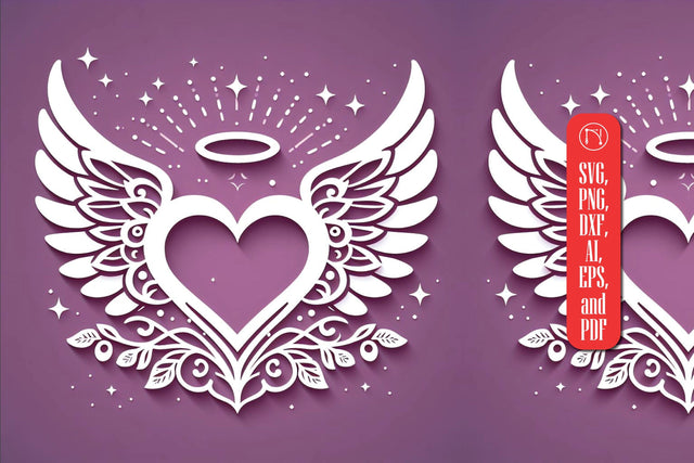 Valentine's Heart with Angel SVG design SVG MD JOYNAL ABDIN 