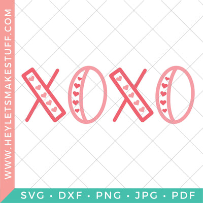 Valentine's Heart - XOXO SVG Hey Let's Make Stuff 