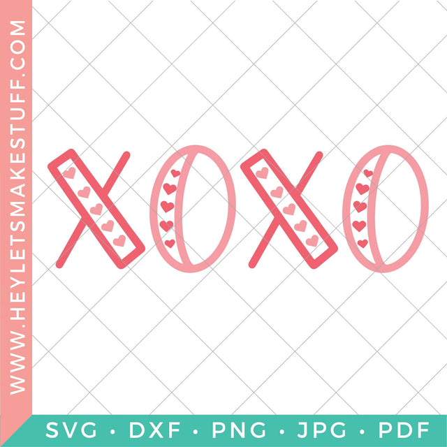 Valentine's Heart - XOXO SVG Hey Let's Make Stuff 