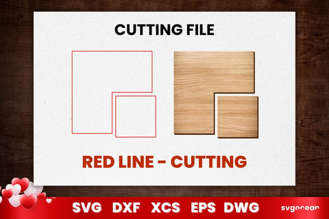 Valentine's Hearts Earrings Laser Cut SVG SvgOcean 