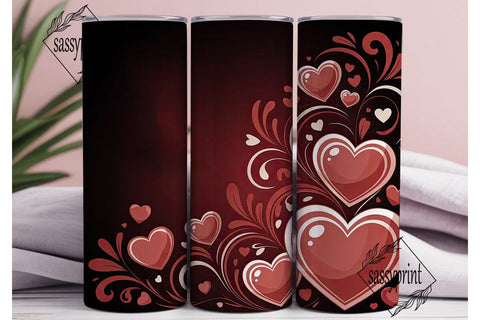 Valentine's Hearts Tumbler Wrap Sublimation sassyprint 
