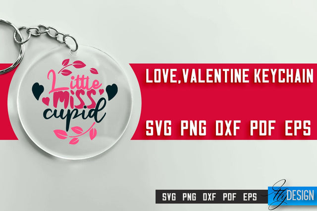 Valentine's Keychain SVG | Valentine's Day SVG | SVG File SVG Fly Design 