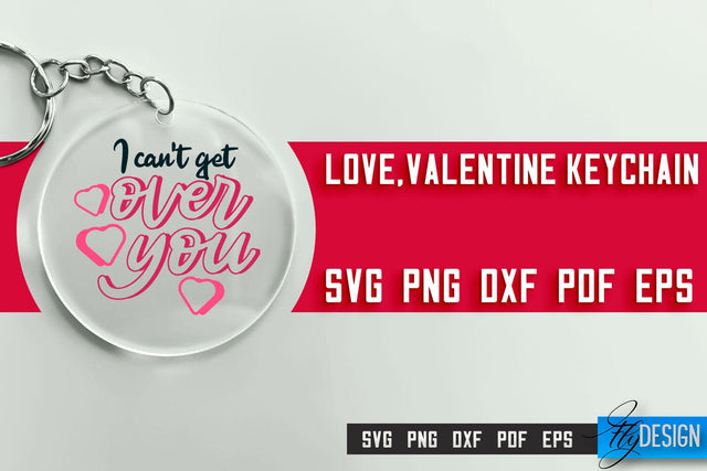 Valentine's Keychain SVG | Valentine's Day SVG | SVG File SVG Fly Design 