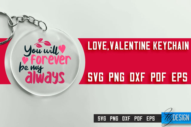 Valentine's Keychain SVG | Valentine's Day SVG | SVG File SVG Fly Design 