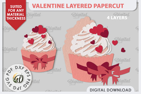 Valentine's Layered Card Paper Cut. Love Sign SVG. Phone SVG 3D Paper Evgenyia Guschina 