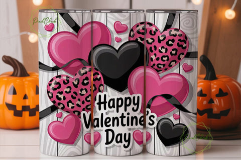 Valentine's Leopard Heart 20oz Tumbler Sublimation PixelChick 