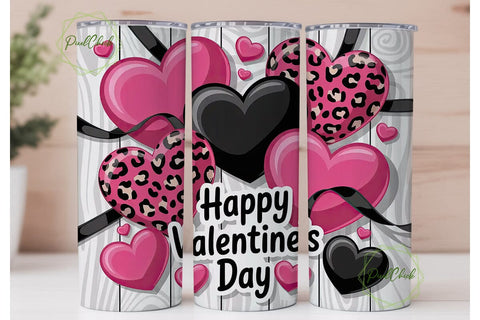 Valentine's Leopard Heart 20oz Tumbler Sublimation PixelChick 