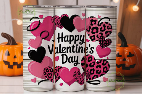 Valentine's Leopard Heart 20oz Tumbler Sublimation PixelChick 