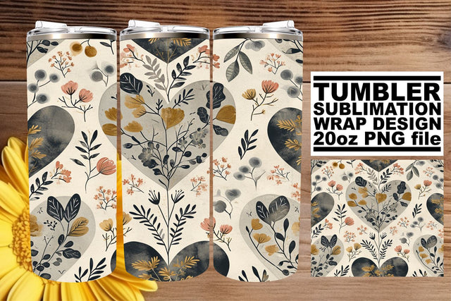 Valentine's Love: Heart Tumbler - 20oz Sublimation afrosvg 