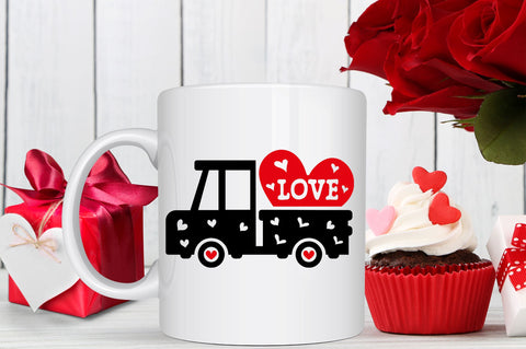 Valentines Love Truck SVG design SVG Regulrcrative 