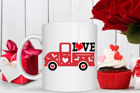 Valentines Love Truck SVG design SVG Regulrcrative 