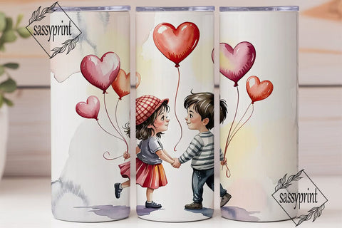 Valentine's Love Tumbler Wrap PNG Sublimation sassyprint 