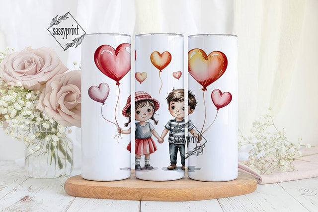 Valentine's Love Tumbler Wrap PNG Sublimation sassyprint 