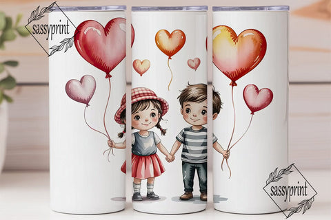 Valentine's Love Tumbler Wrap PNG Sublimation sassyprint 