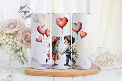 Valentine's Love Tumbler Wrap PNG Sublimation sassyprint 