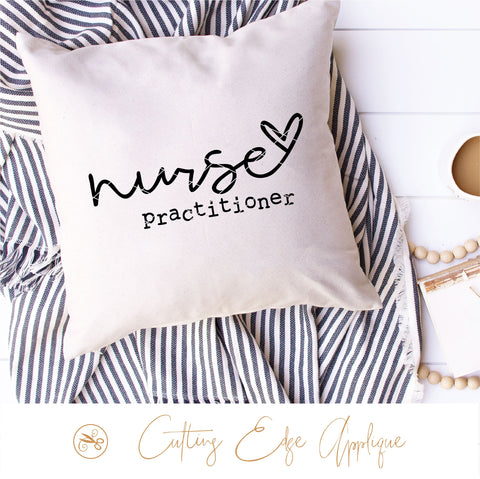 Valentine's Nurse Practitioner SVG, PNG, DXF SVG Cutting Edge Applique 