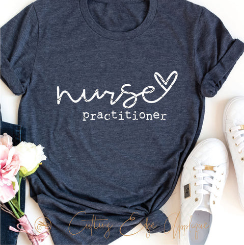 Valentine's Nurse Practitioner SVG, PNG, DXF SVG Cutting Edge Applique 