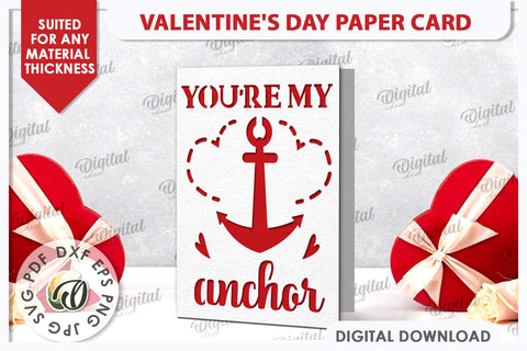 Valentine's Paper Cards Bundle. Valentine's Greeting Cards SVG Evgenyia Guschina 