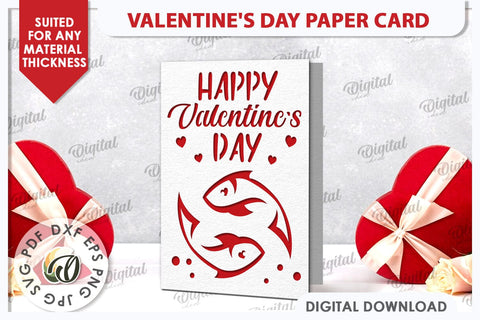 Valentine's Paper Cards Bundle. Valentine's Greeting Cards SVG Evgenyia Guschina 