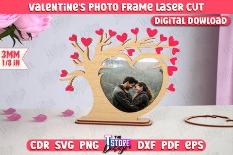 Valentine's Photo Frame Bundle | Romantic Gift Idea | Valentine's Decorations | CNC File SVG The T Store Design 