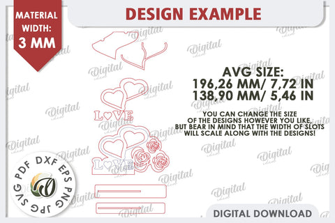 Valentine's Photo Frame Laser Cut. Valentine's Gift SVG SVG Evgenyia Guschina 