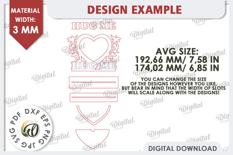 Valentine's Photo Frame Laser Cut. Valentine's Gift SVG SVG Evgenyia Guschina 