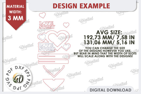 Valentine's Photo Frame Laser Cut. Valentine's Gift SVG SVG Evgenyia Guschina 