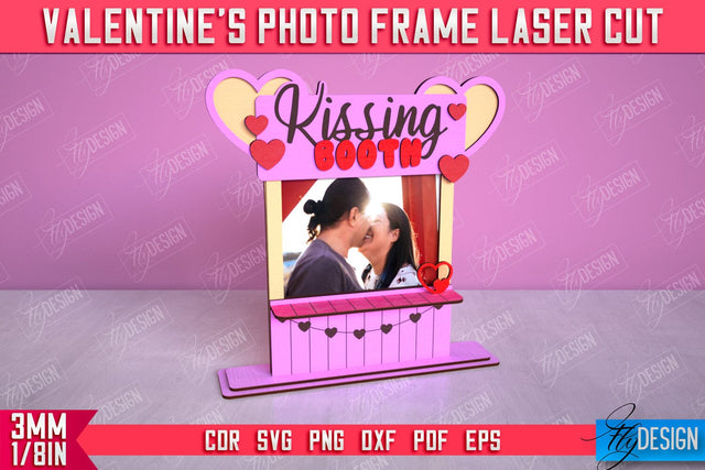 Valentine's Photo Frame | Romantic Gift Idea | Valentine's Decorations | CNC File SVG Fly Design 