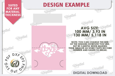 Valentine's Place Cards Paper Cut Bundle. Name Cards SVG SVG Evgenyia Guschina 