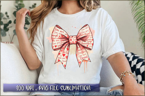 Valentine's Self Love Coquette Bow Sublimation Sublimation Shetara Begum 