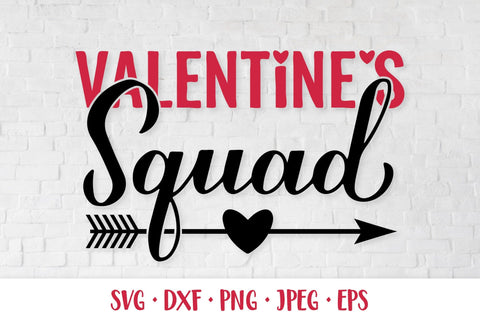 Valentines squad SVG. Valentine Day quote shirt design SVG LaBelezoka 