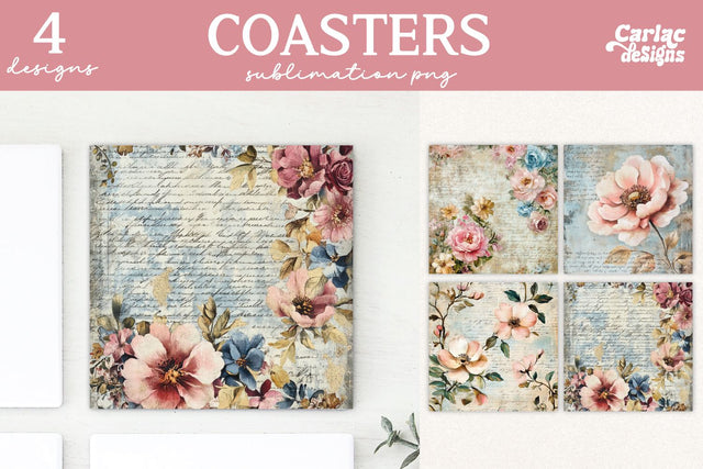 Valentines Square Coaster Sublimation Designs Sublimation Carla C Designs 