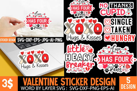 Valentines Stickers SVG Bundle,Valentines Sticker Design Bundle,Valentines Stickers Quotes, Valentine's Day SVG Bundle, Happy Valentine's Day Sublimation Design PNG SVG BlackCatsMedia 
