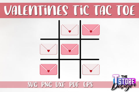 Valentines Tic Tac Toe SVG Bundle | Classic Game SVG Design | Game Print | SVG Files SVG The T Store Design 