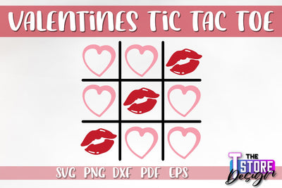 Valentines Tic Tac Toe SVG | Classic Game SVG Design | Game Print | SVG Files SVG The T Store Design 